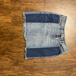 william rast two toned denim skirt